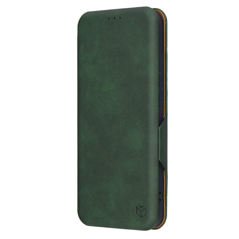 Coque pour Oppo Reno13 FS 5G / Reno13 F 4G / Reno13 F, Techsuit, Safe Wallet Plus, Vert