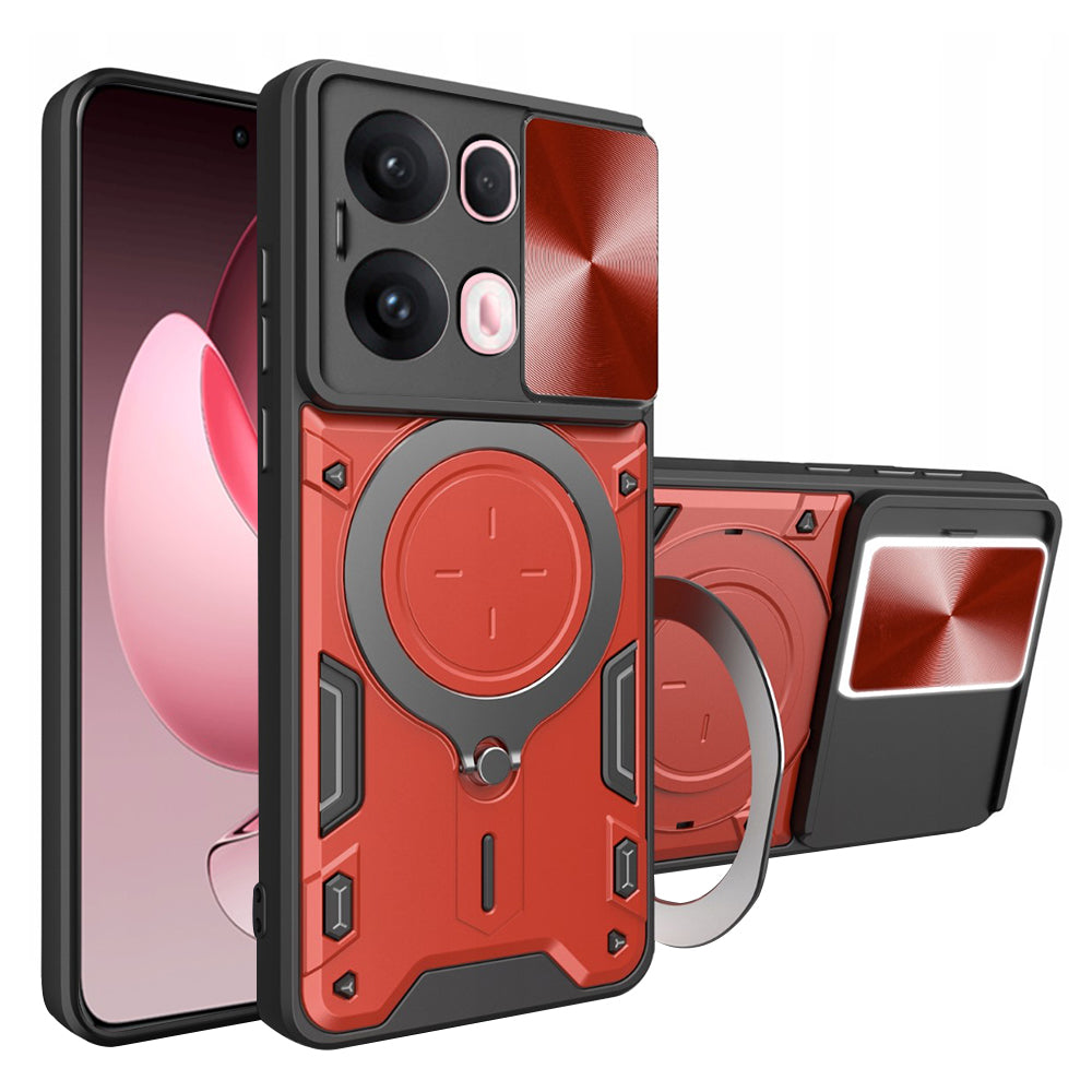 Coque pour Oppo Reno13 Pro, Techsuit, CamGuard Pro, Rouge