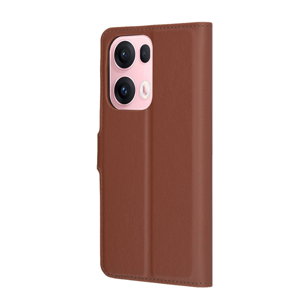 Coque pour Oppo Reno13 Pro, Techsuit, Leather Folio, Marron
