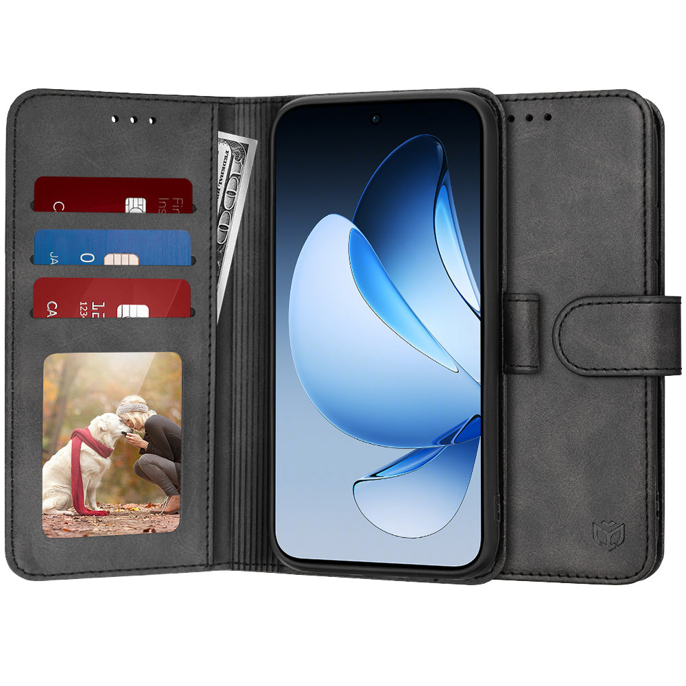 Coque pour Oppo Reno13, Techsuit, Diary Book, Noire