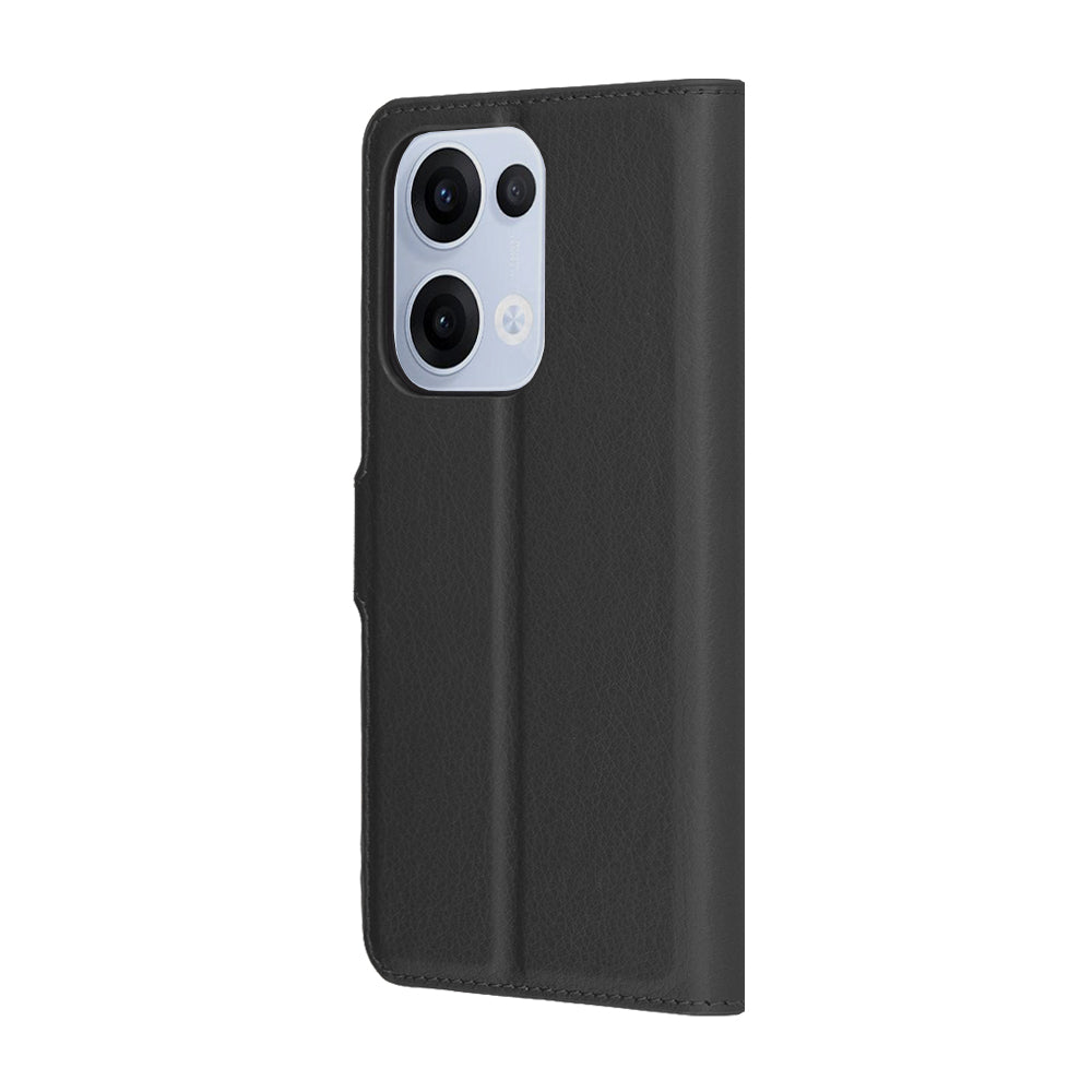 Coque pour Oppo Reno13, Techsuit, Leather Folio, Noire