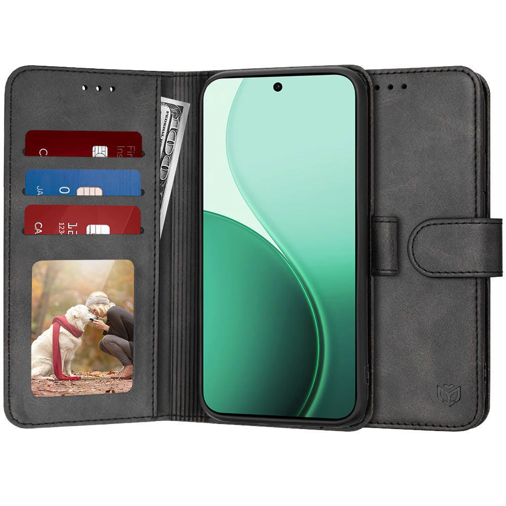 Étui pour Oppo Reno14, Techsuit, Diary Book, Noir