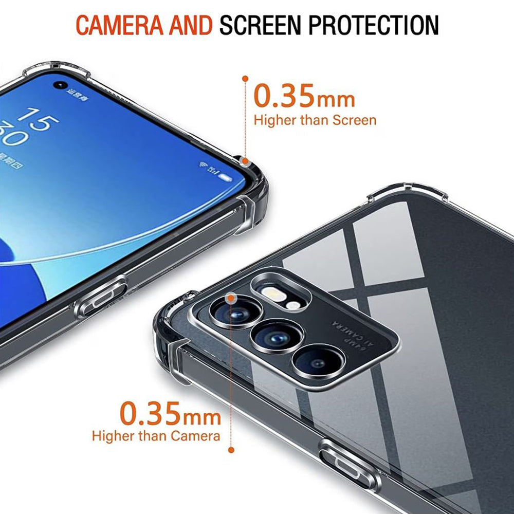 Coque pour Oppo Reno6 5G, Techsuit, Antichoc Claire, Transparente