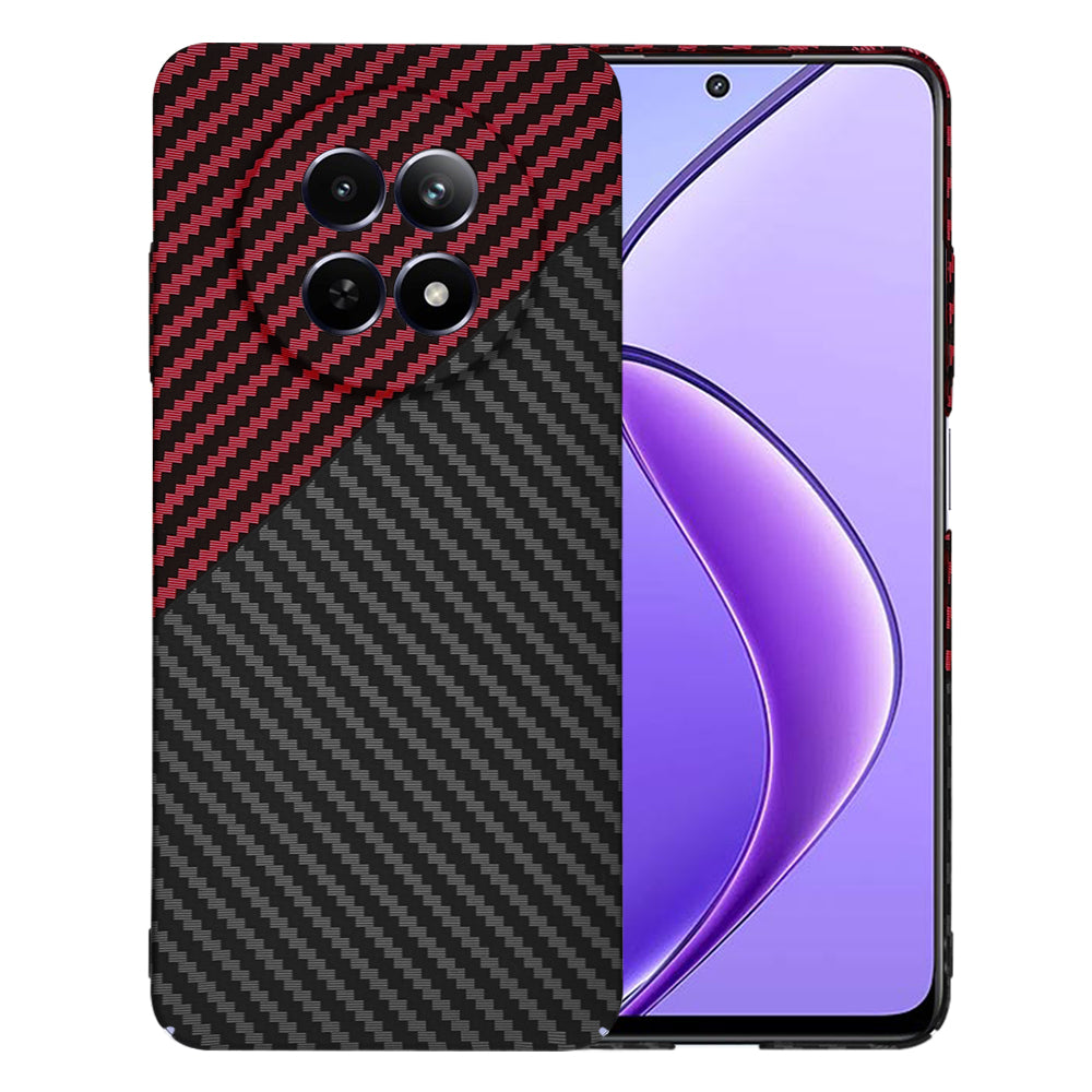 Coque pour Realme 12x / 12, Techsuit, Carbonite FiberShell, Noir Rouge