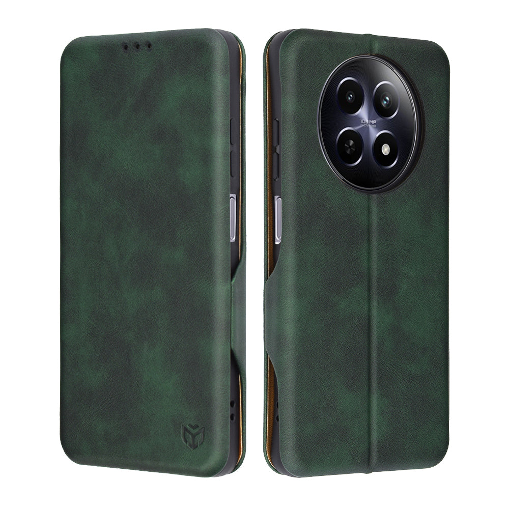 Coque pour Realme 12x / 12, Techsuit, Safe Wallet Plus, Vert