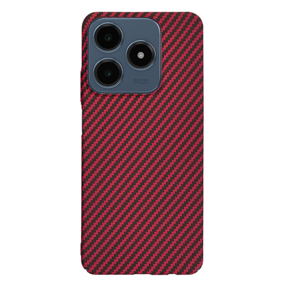 Coque pour Realme C63 / C61, Techsuit, Carbonite FiberShell, Rouge