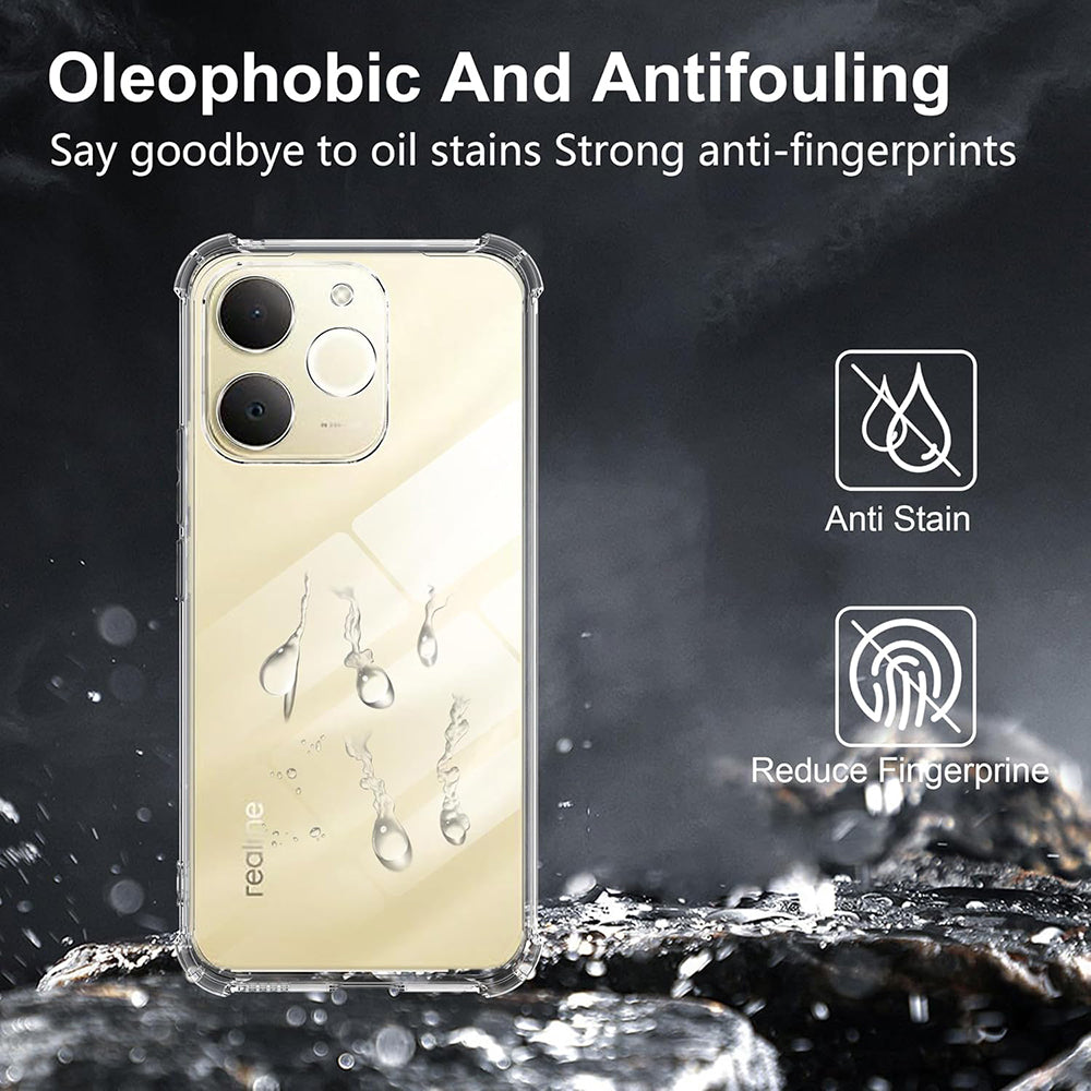 Étui pour Realme Note 70T, Techsuit, Shockproof Clear, Transparent