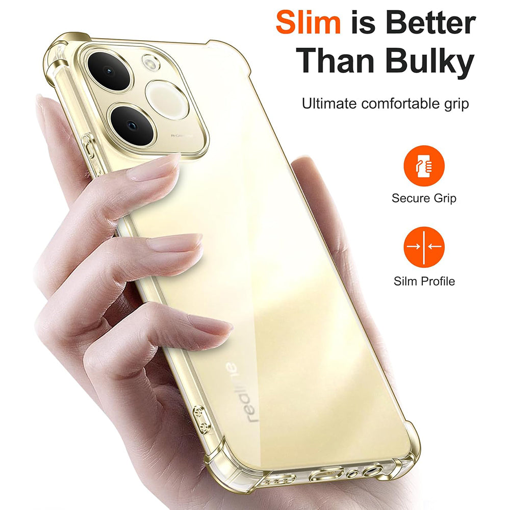 Étui pour Realme Note 70T, Techsuit, Shockproof Clear, Transparent