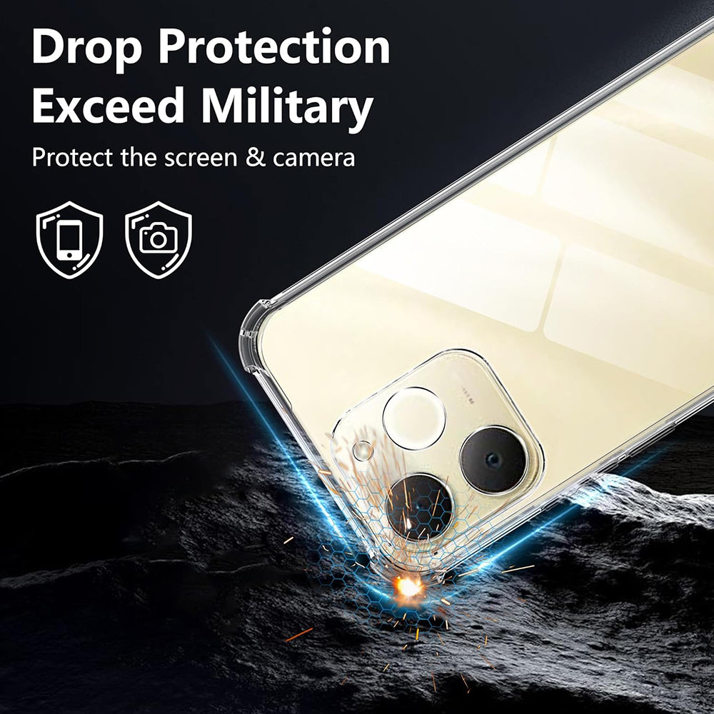 Étui pour Realme Note 70T, Techsuit, Shockproof Clear, Transparent