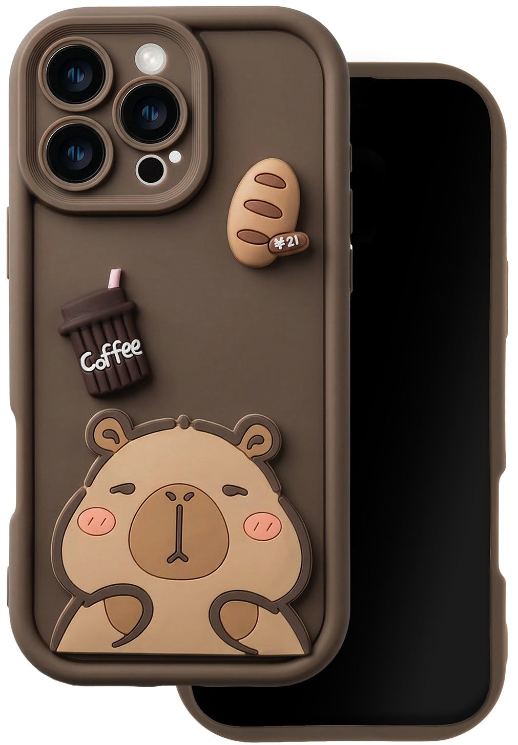 Coque pour Samsung Galaxy S25 Ultra S938, OEM, Ultra Trendy 3D Capybara, Marron