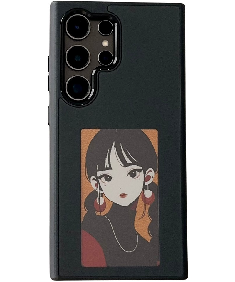 Coque pour Samsung Galaxy S23 Ultra S918, OEM, Écran E-Ink Personnalisé, Noir