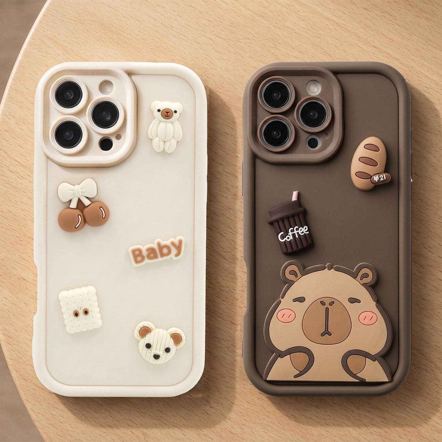 Coque pour Samsung Galaxy S25 Ultra S938, OEM, Ultra Trendy 3D Capybara, Marron