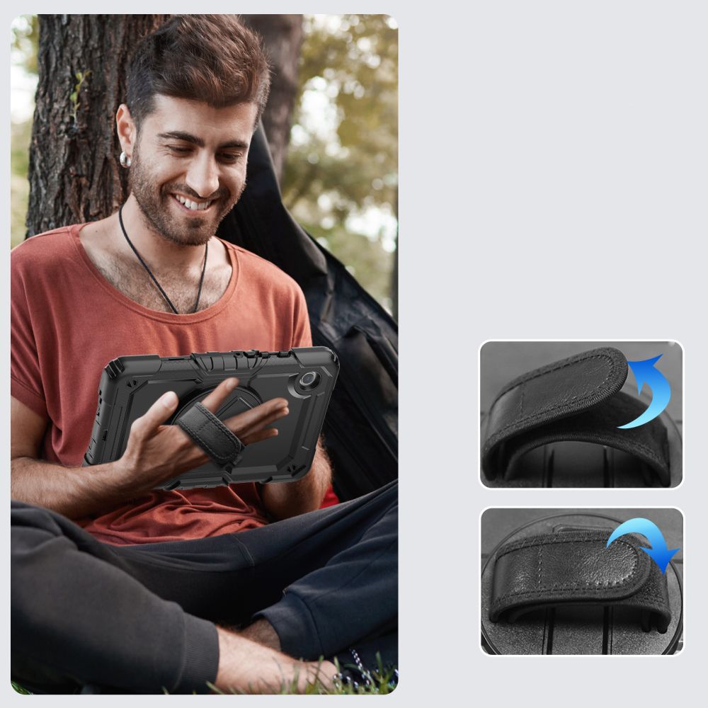 Étui pour Samsung Galaxy Tab A11 / Tab A9, Tech-Protect, Solid360, Noir