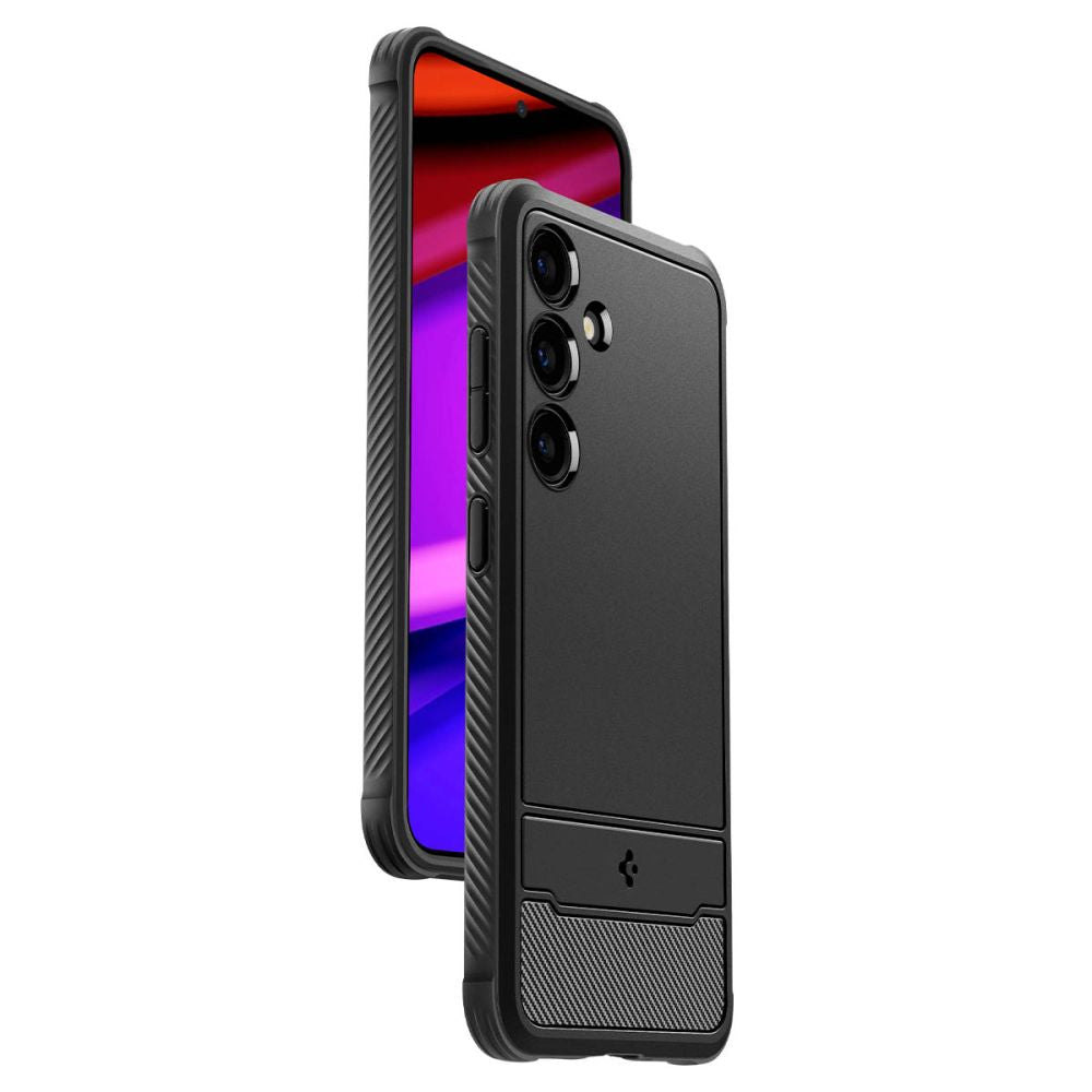 Etui pour Samsung Galaxy S24 S921, Spigen, Rugged Armour, Noir ACS07346