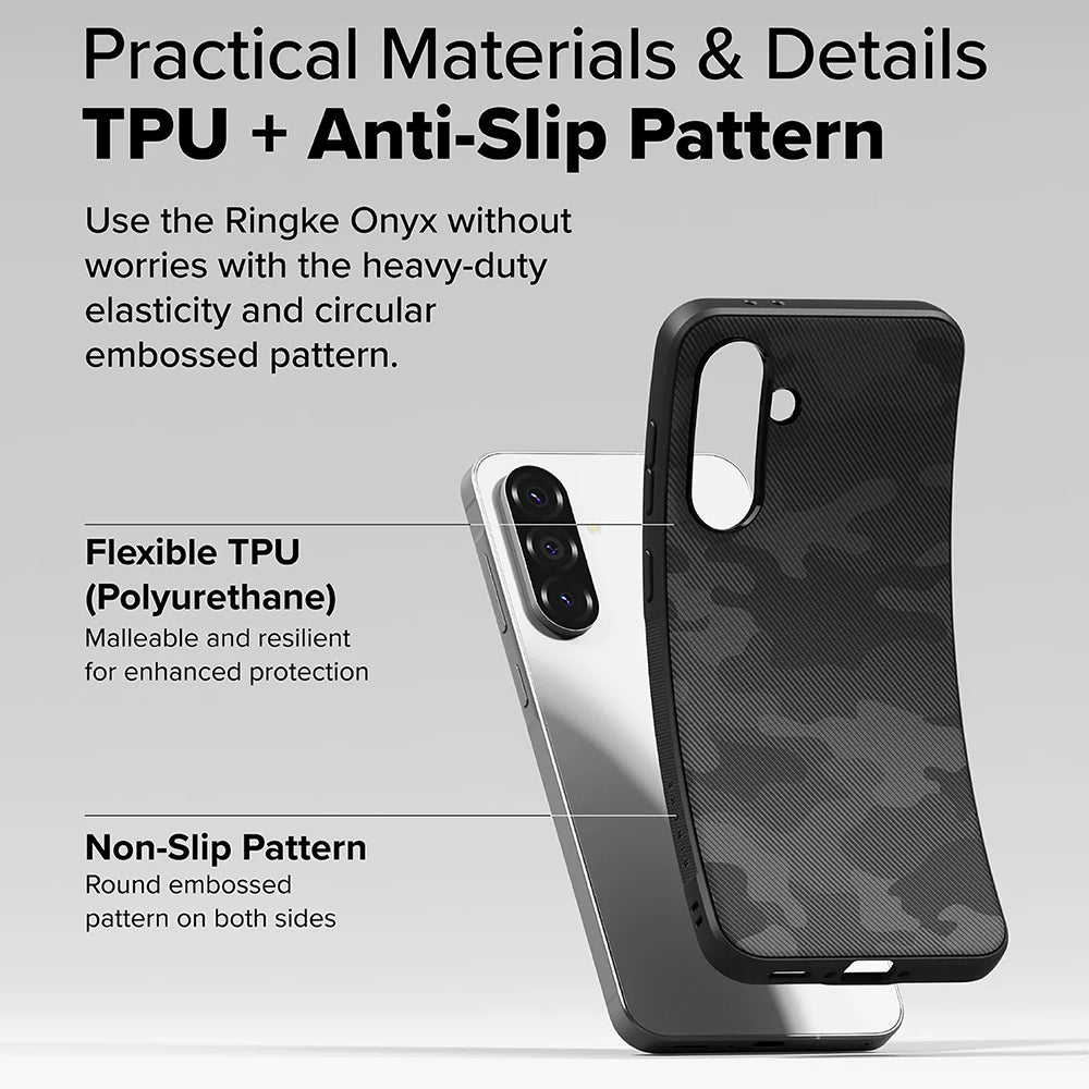 Étui pour Samsung Galaxy A56 A566 / A36 A366, Ringke, Onyx Camo, Noir