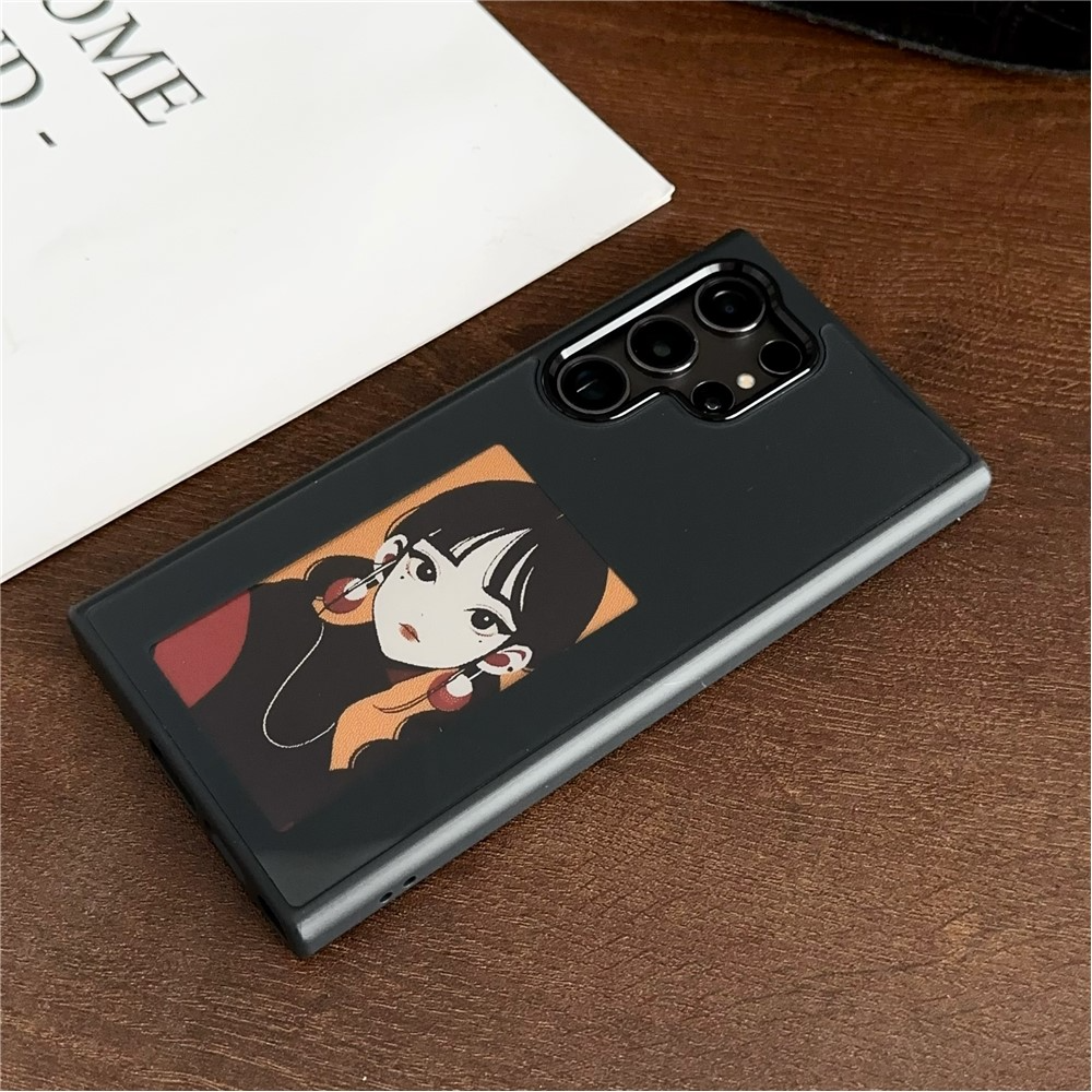 Coque pour Samsung Galaxy S23 Ultra S918, OEM, Écran E-Ink Personnalisé, Noir