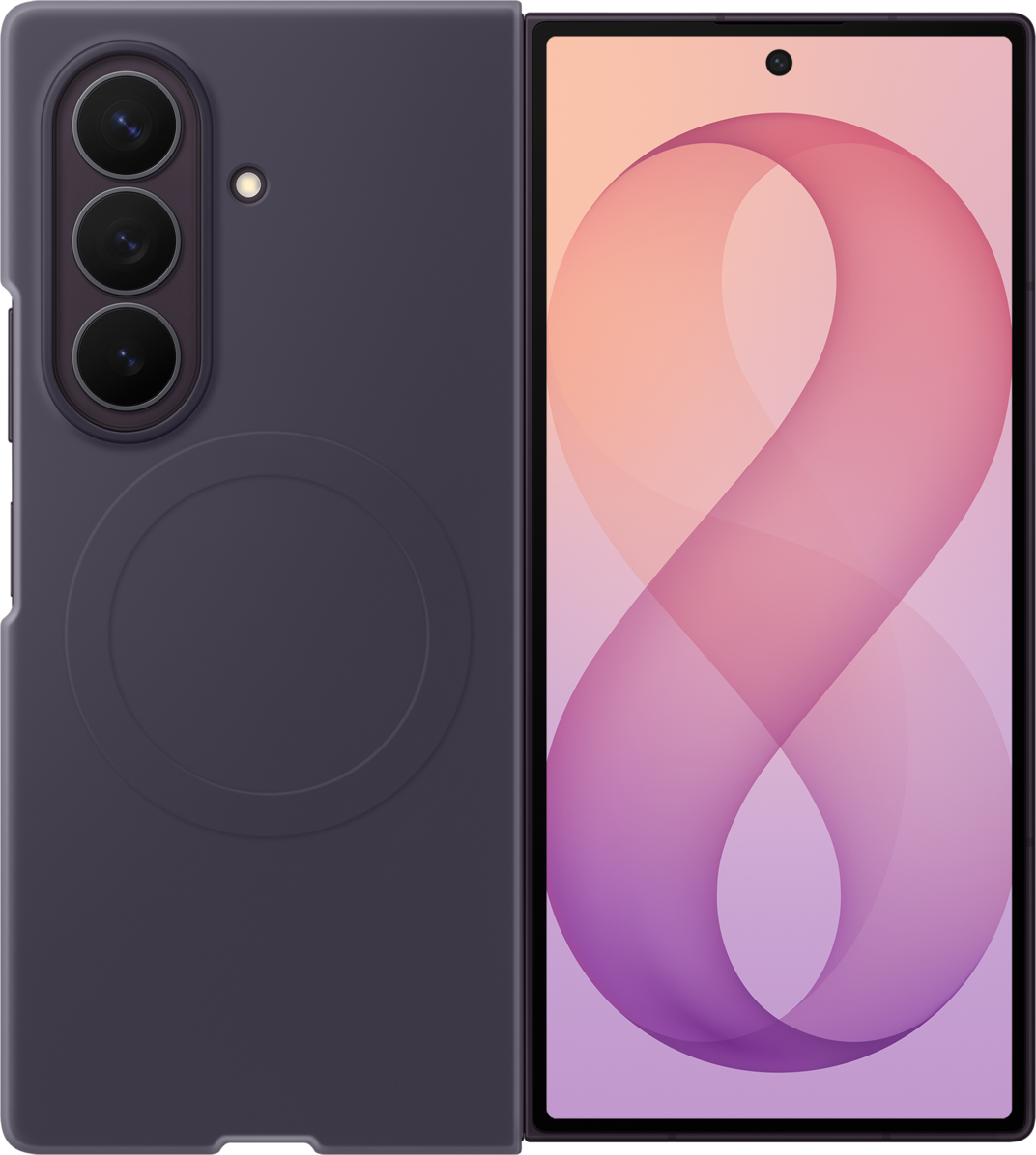 Coque pour Samsung Galaxy Z Fold8 Ultra F976, Silicone Magnet Case, Violet EF-EF976CVEGWW