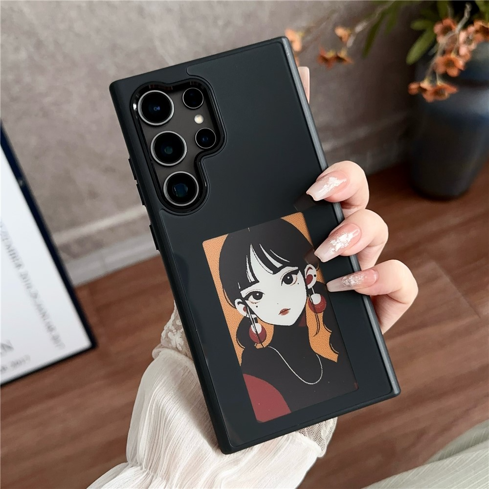 Coque pour Samsung Galaxy S23 Ultra S918, OEM, Écran E-Ink Personnalisé, Noir