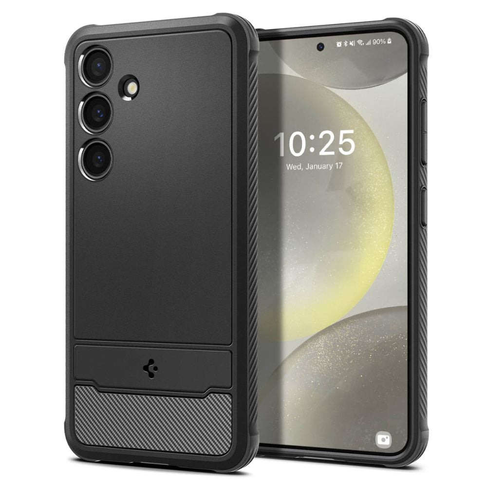 Etui pour Samsung Galaxy S24 S921, Spigen, Rugged Armour, Noir ACS07346