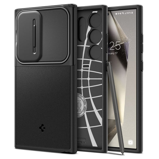 Pouch for Samsung Galaxy S24 Ultra S928, Spigen, OPTIK ARMOR, Black ACS07313