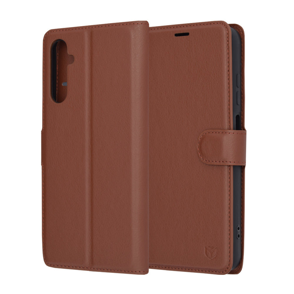 Coque pour Samsung Galaxy A05s A057, Techsuit, Leather Folio, Marron