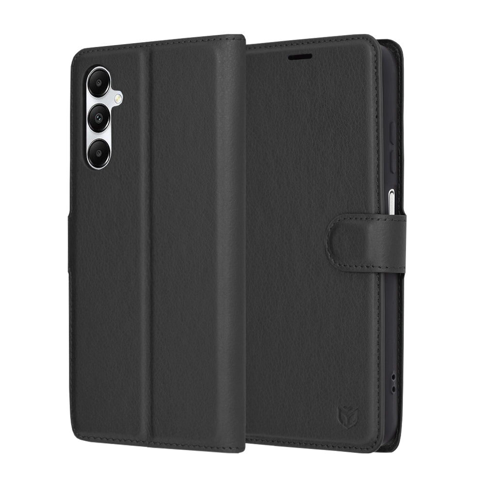 Coque pour Samsung Galaxy A05s A057, Techsuit, Leather Folio, Noire