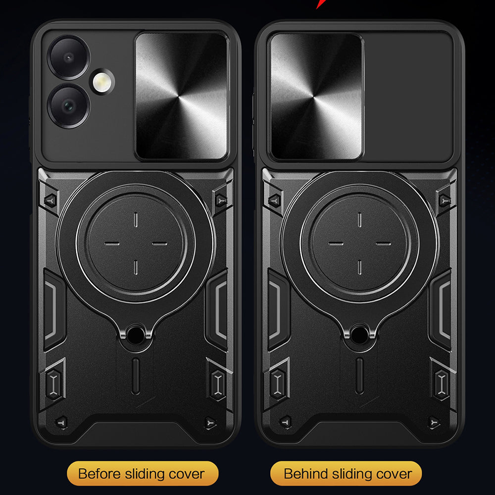 Coque pour Samsung Galaxy A06 A065, Techsuit, CamGuard Pro, Noire