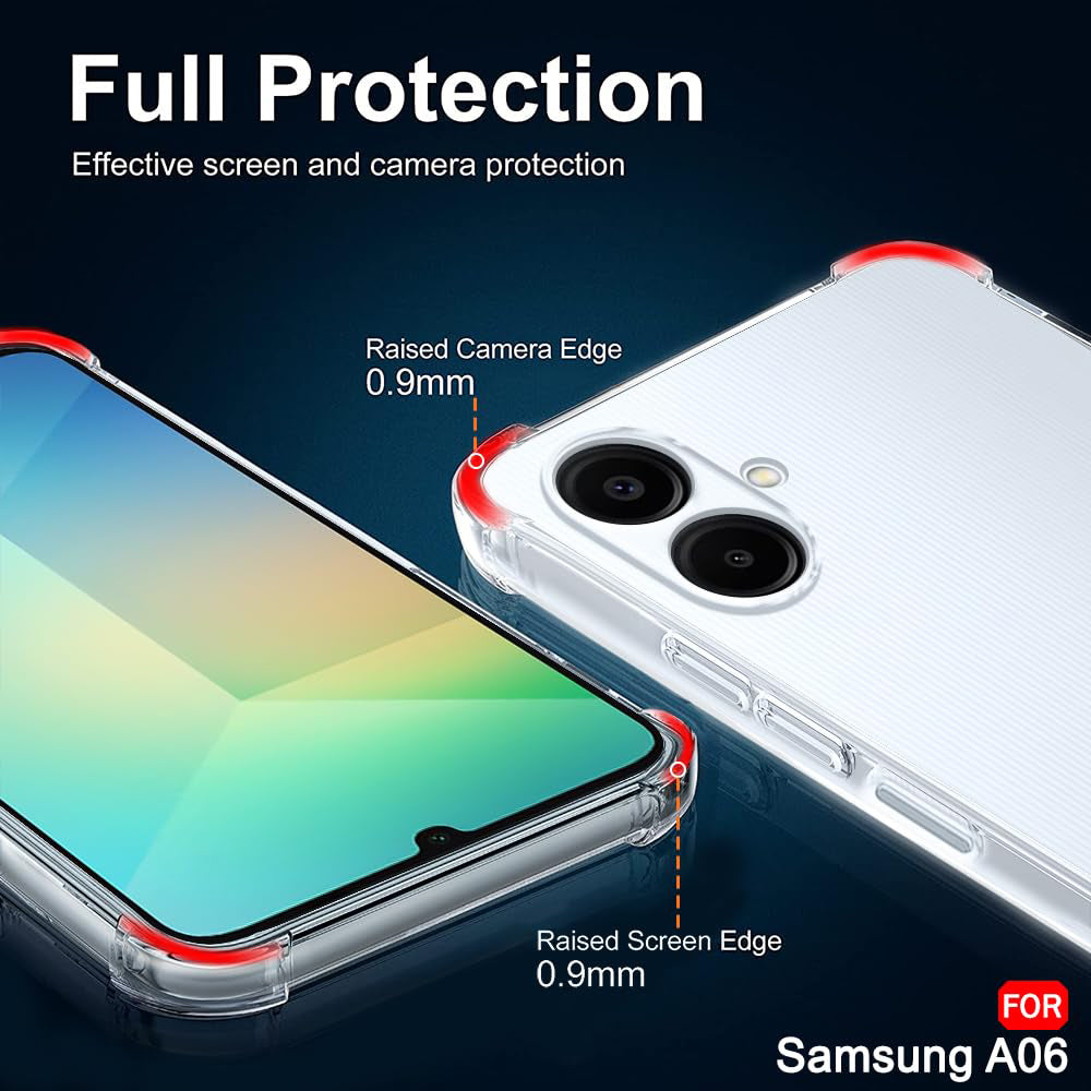 Coque pour Samsung Galaxy A06 A065, Techsuit, Anti-choc Claire, Transparente