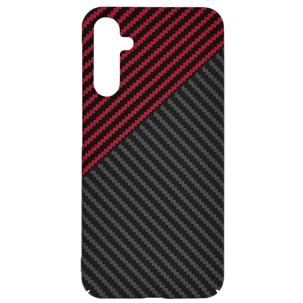 Coque pour Samsung Galaxy A15 5G A156 / A15 A155, Techsuit, Carbonite FiberShell, Noir Rouge