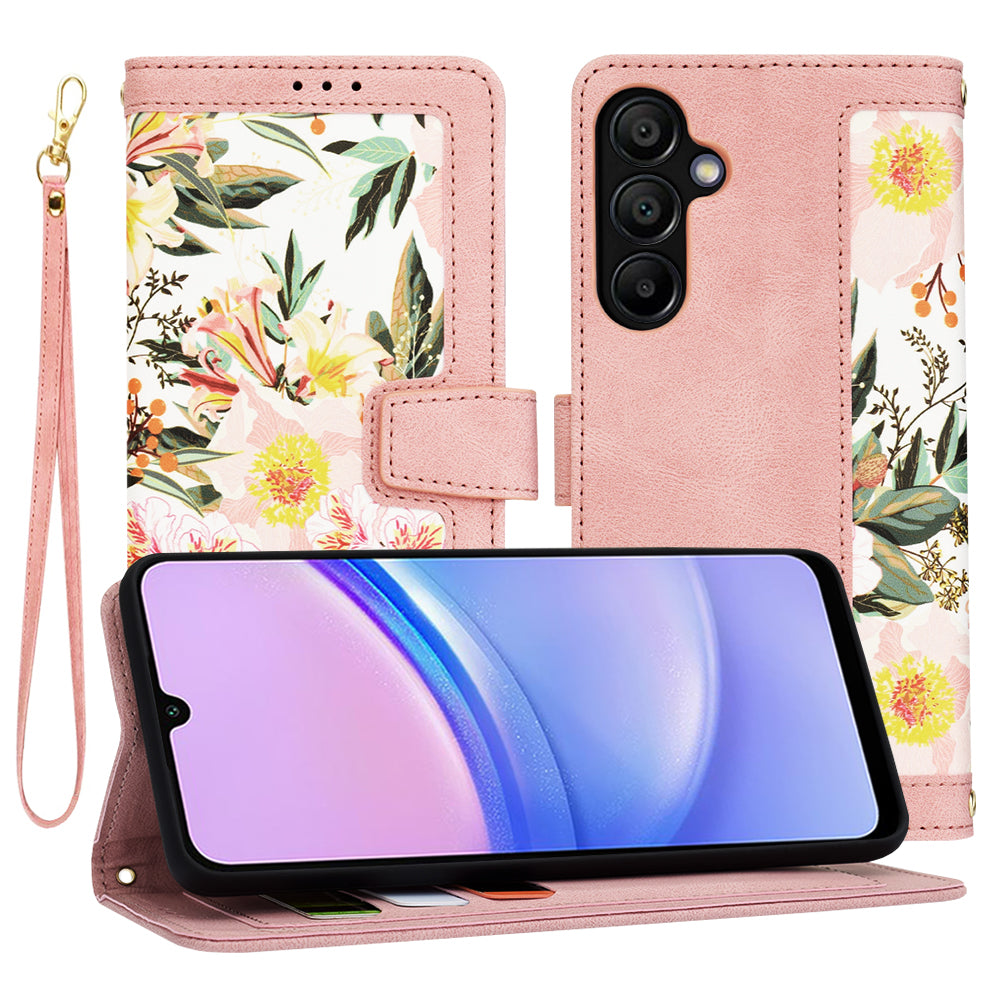 Coque pour Samsung Galaxy A15 5G A156 / A15 A155, Techsuit, FlipCraft, Rose