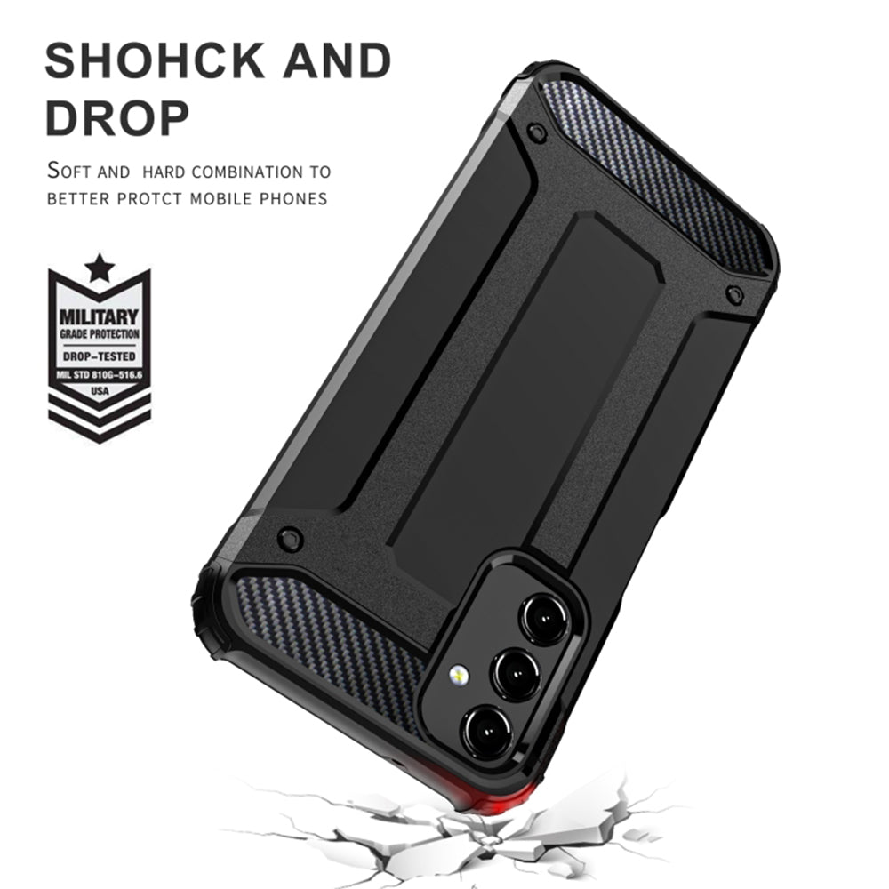 Coque pour Samsung Galaxy A15 5G A156 / A15 A155, Techsuit, Hybrid Armor, Noire