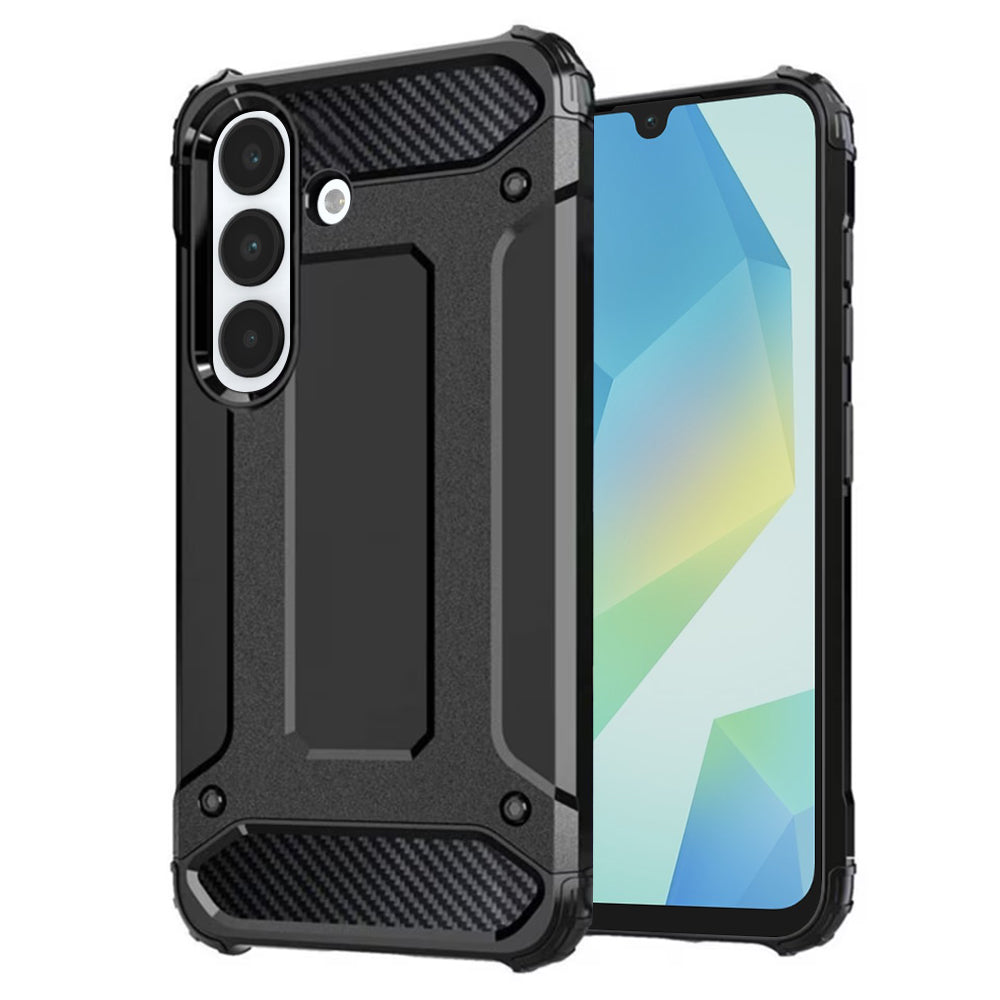 Coque pour Samsung Galaxy A16 5G A166 / A16 4G A165, Techsuit, Hybrid Armor, Noire