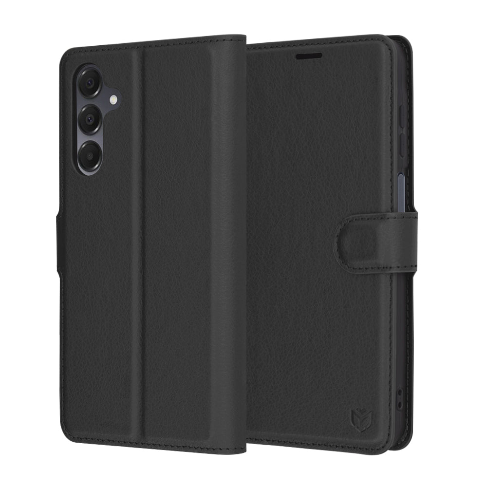 Coque pour Samsung Galaxy A16 5G A166 / A16 4G A165, Techsuit, Folio en cuir, Noire