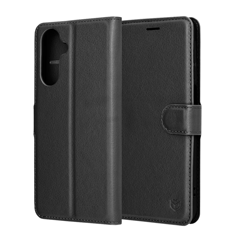 Case for Samsung Galaxy A18 5G A186 / A18 4G A185 / F17 / M17 / A17 4G A175, Techsuit, Leather Folio, Black