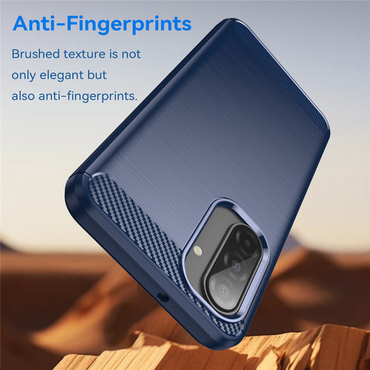 Coque pour Samsung Galaxy A17 5G, Techsuit, Carbone, Bleue