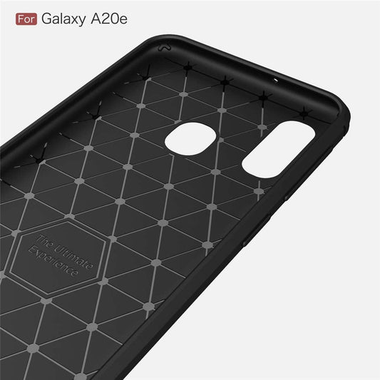 Coque pour Samsung Galaxy A20e A202, Techsuit, Carbone, Noire