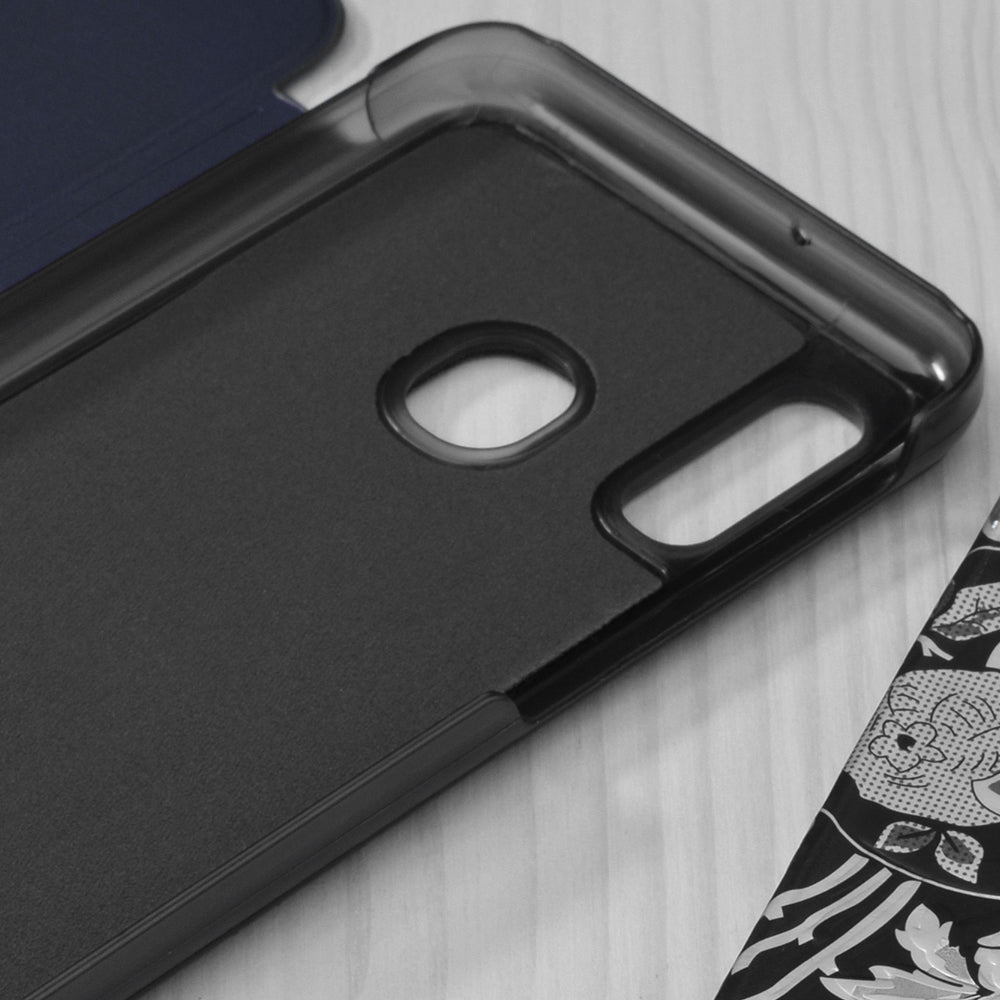 Coque pour Samsung Galaxy A20e A202, Techsuit, eFold, Bleu Foncé