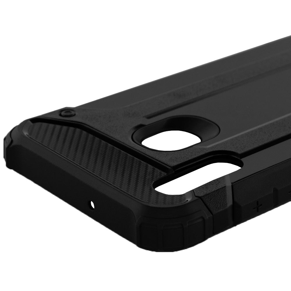 Coque pour Samsung Galaxy A20e A202, Techsuit, Hybrid Armor, Noire