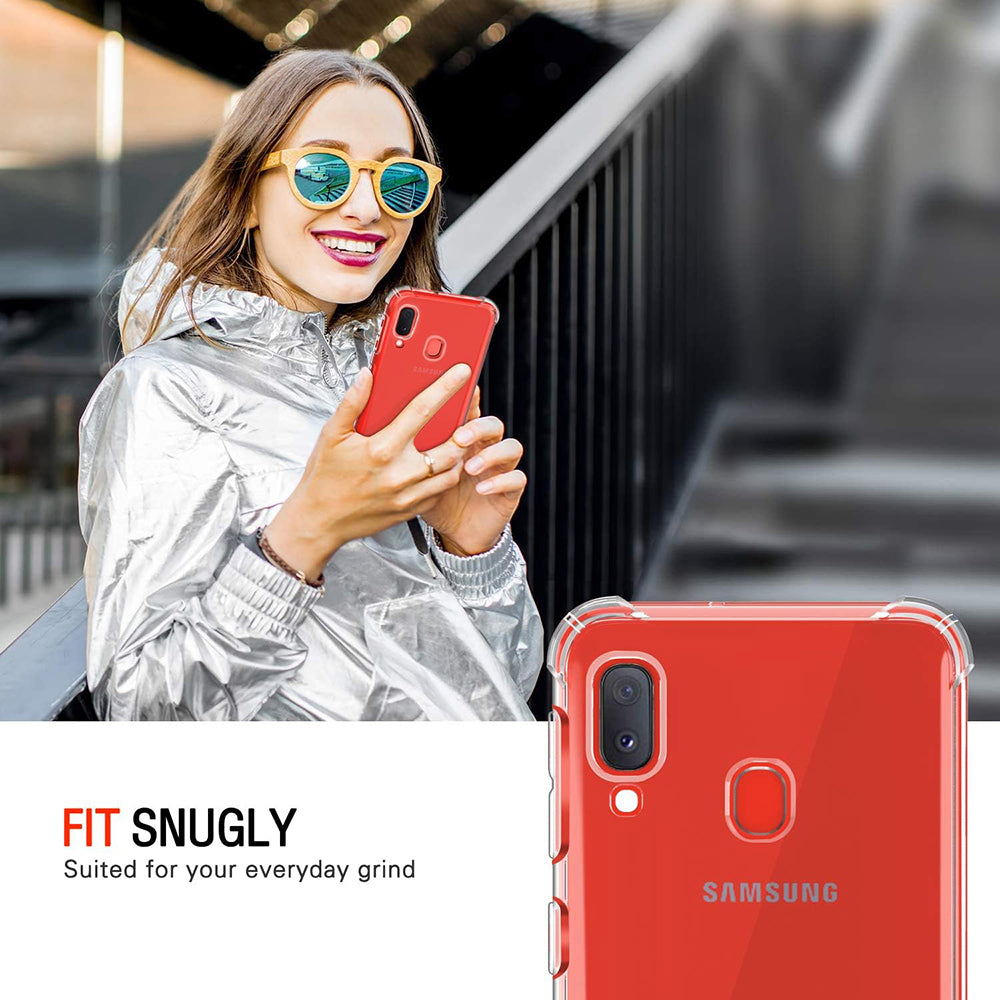 Coque pour Samsung Galaxy A20e A202, Techsuit, Anti-choc Claire, Transparente