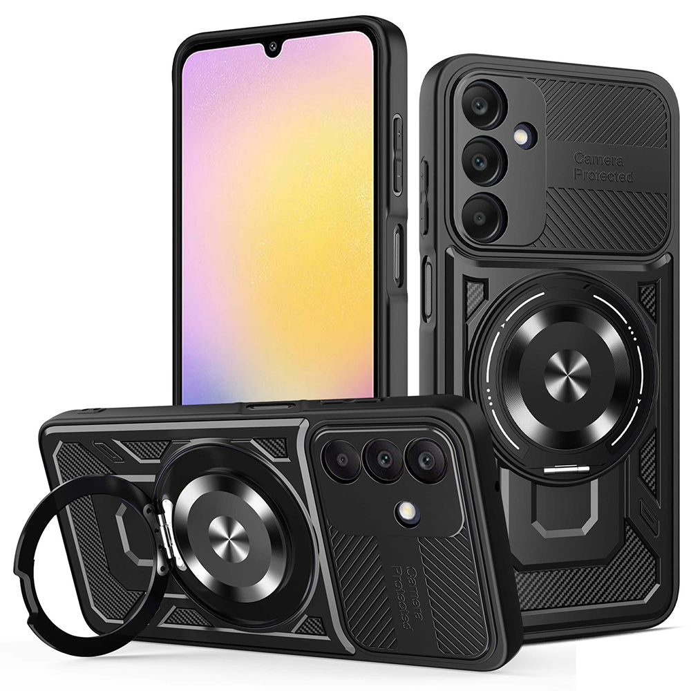 Coque pour Samsung Galaxy A25 A256, Techsuit, RuggedCam, Noire