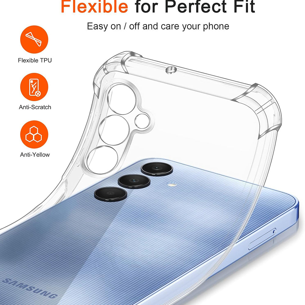 Coque pour Samsung Galaxy A25 A256, Techsuit, Anti-choc Claire, Transparente
