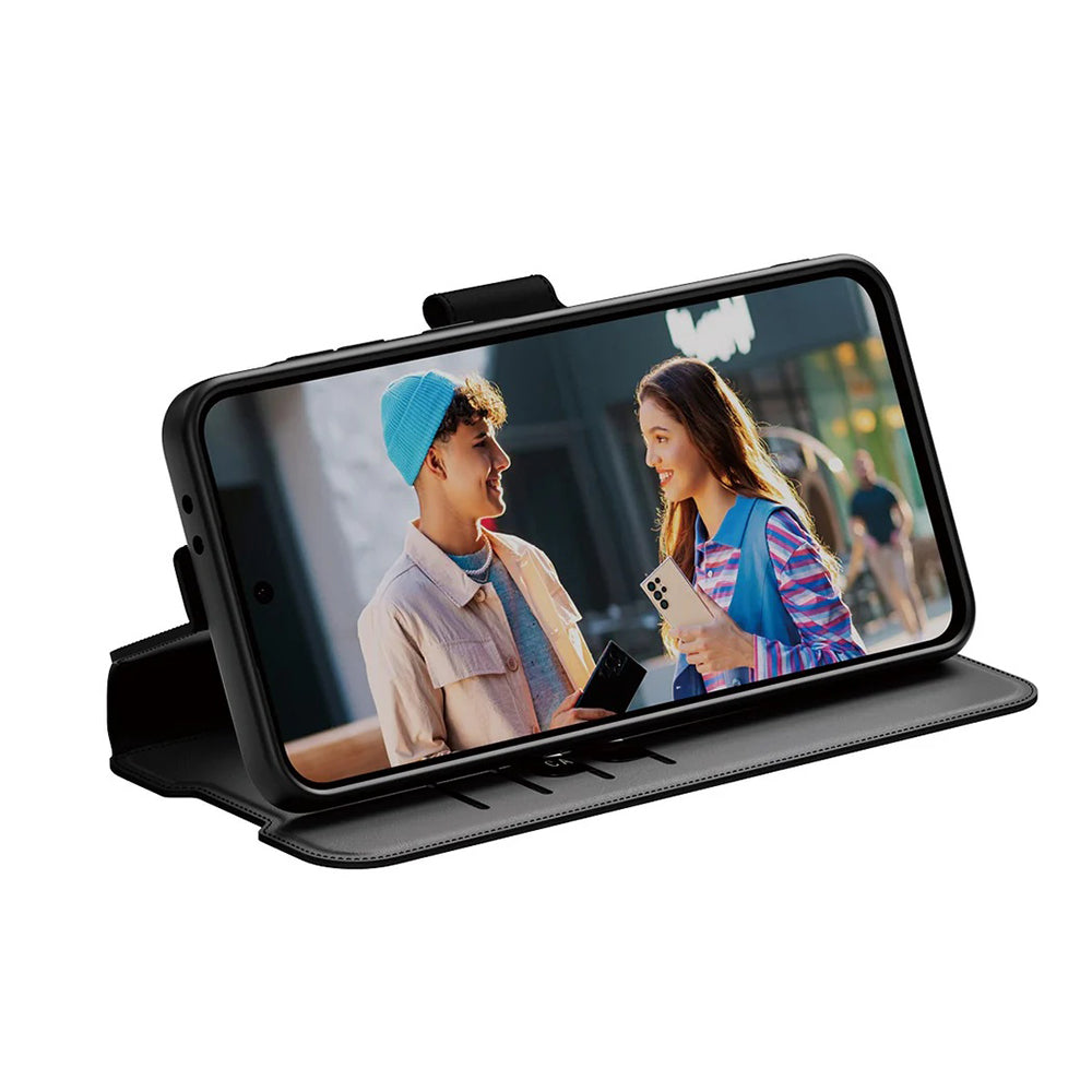 Étui pour Samsung Galaxy A26 A266, PanzerGlass, avec fonction support et portefeuille, Noir