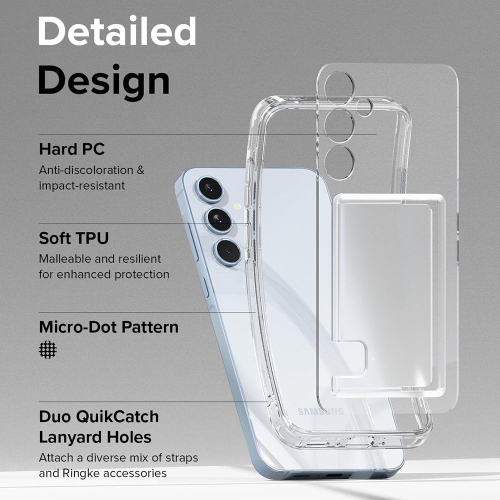 Coque pour Samsung Galaxy A35 5G A356, Ringke, Fusion Card, Transparente
