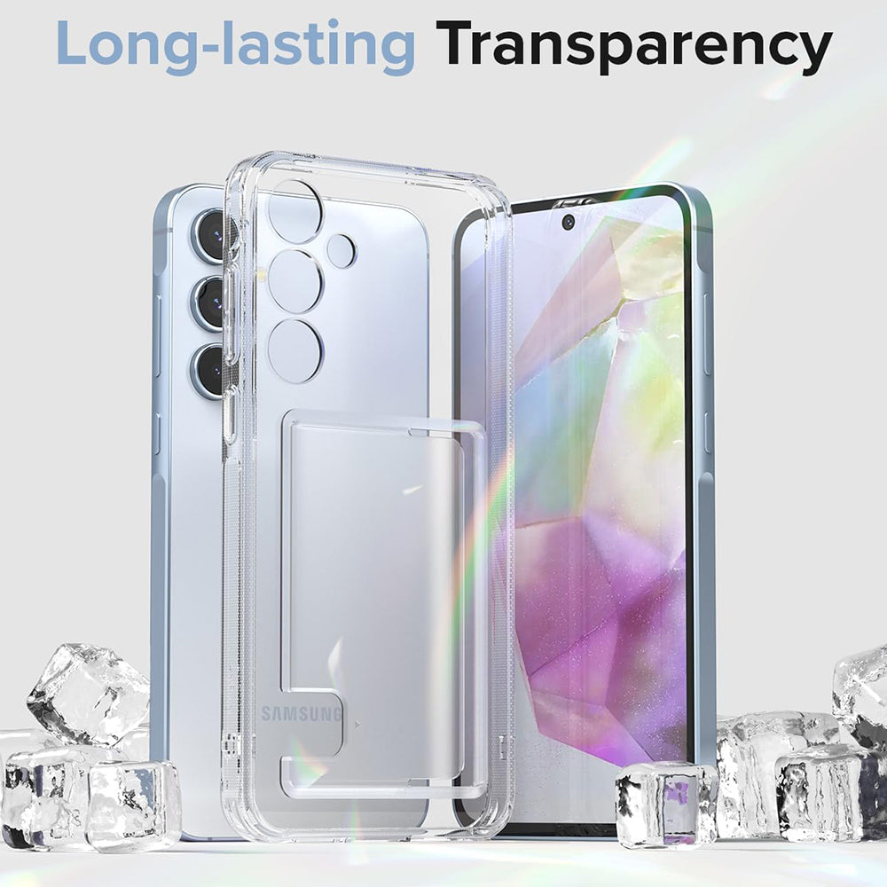 Coque pour Samsung Galaxy A35 5G A356, Ringke, Fusion Card, Transparente