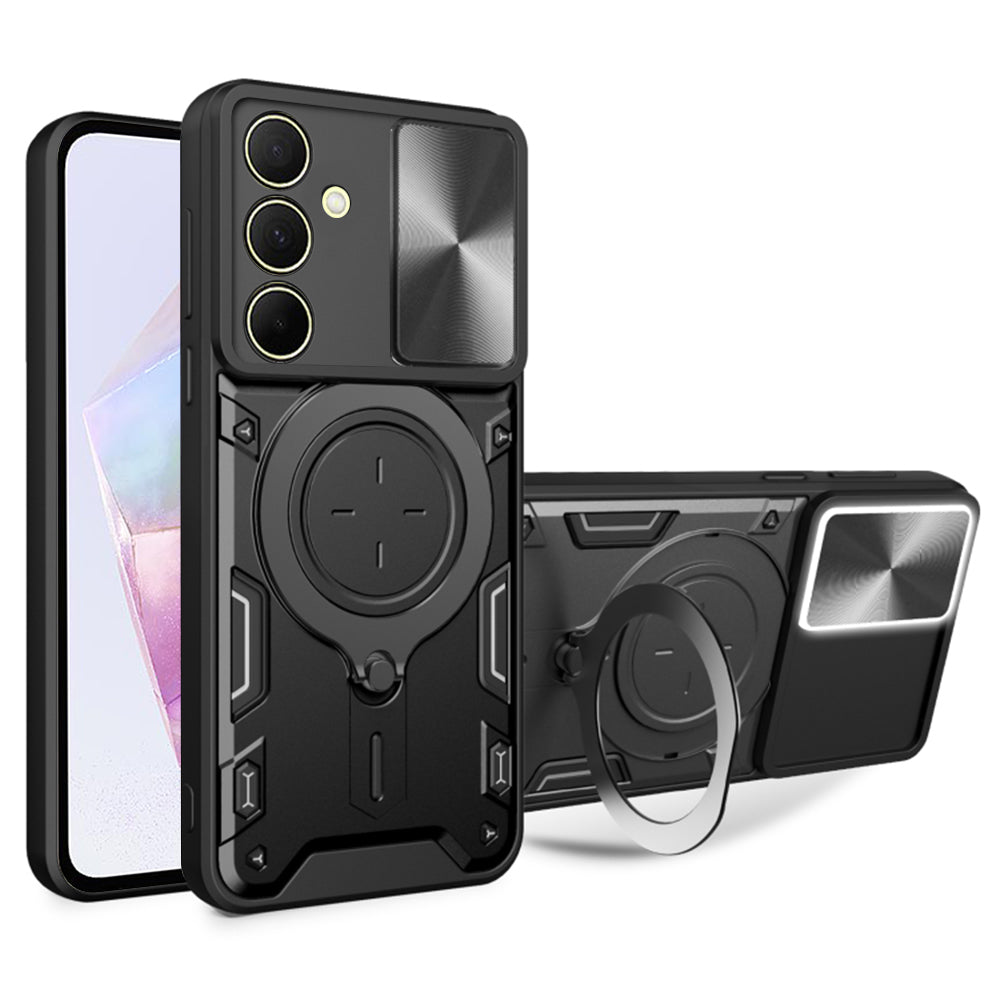 Coque pour Samsung Galaxy A35 5G A356, Techsuit, CamGuard Pro, Noire
