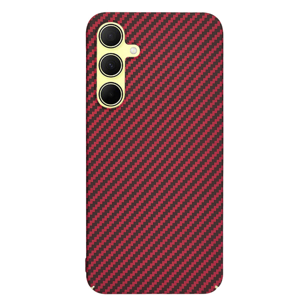 Coque pour Samsung Galaxy A35 5G A356, Techsuit, Carbonite FiberShell, Rouge
