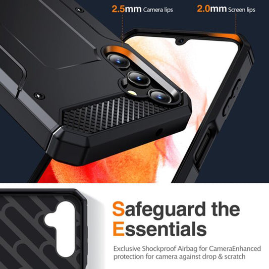 Case for Samsung Galaxy A36 A366, Techsuit, Hybrid Armor, Black