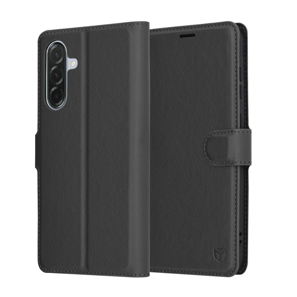 Coque pour Samsung Galaxy A36 A366, Techsuit, Leather Folio, Noire