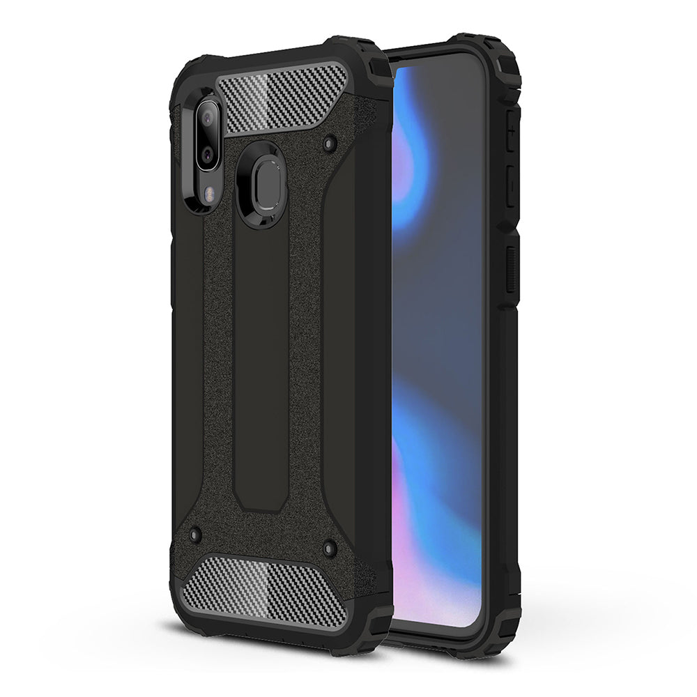 Coque pour Samsung Galaxy A40 A405, Techsuit, Hybrid Armor, Noire