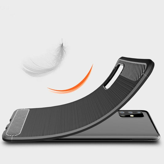 Coque pour Samsung Galaxy A51 A515, Techsuit, Carbone, Noire
